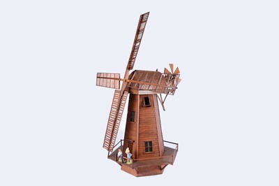 Lot 230 - A scratch built motorised wooden windmill