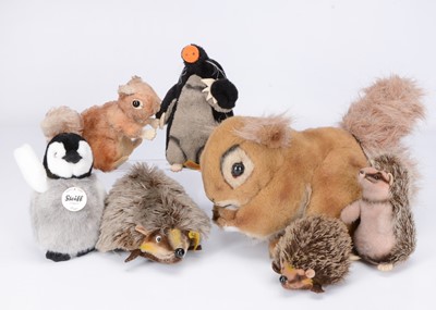 Lot 266 - Seven  Steiff and other post-war wild animals