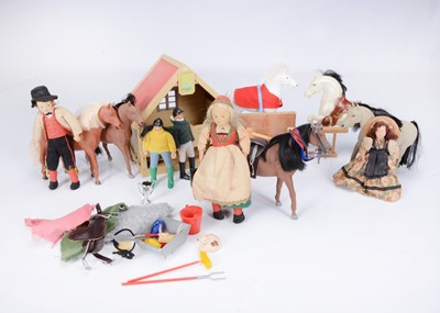 Lot 292 - A collection of Julip toy horses and accessories, 1980/90s