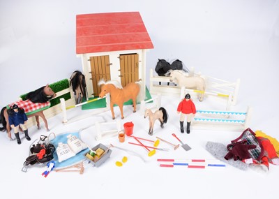 Lot 293 - A collection of Julip toy horses and accessories, 1980/90s