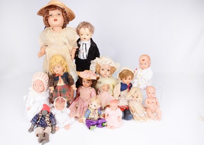Lot 303 - A large collection of composition and celluloid dolls