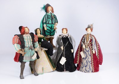 Lot 322 - Five Brenda Price historical characters artisit dolls
