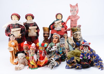 Lot 339 - Indian wooden carved theatre puppets