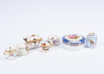 Lot 351 - Miniature porcelain