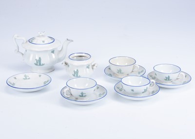 Lot 360 - An English 19th century pearlware child's tea set