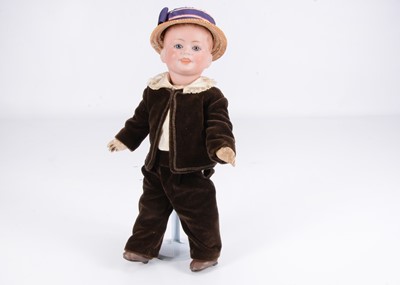 Lot 365 - A German bisque headed 227 character boy doll