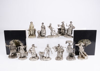 Lot 369 - A complete set of  The Cries of London pewter figures, 1977