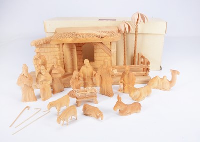 Lot 386 - An Eckhard Schreiter  wooden nativity scene