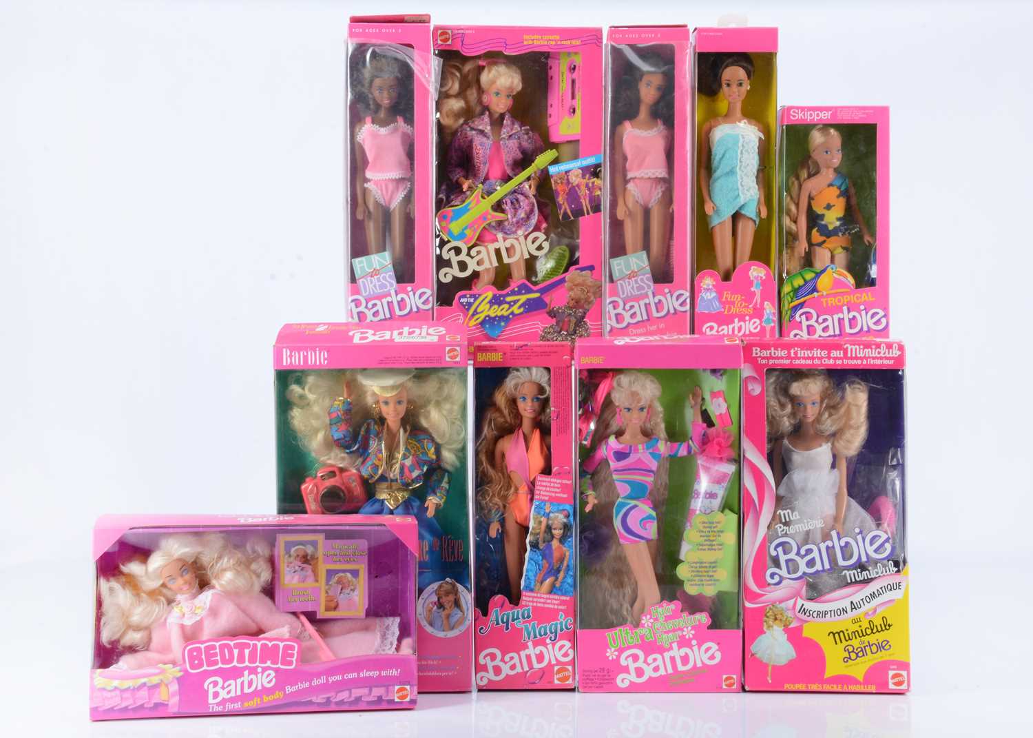 Lot 407 - Ten Mattel modern Barbies dolls