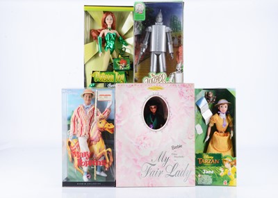 Lot 412 - Five Mattel Barbie film collectors dolls