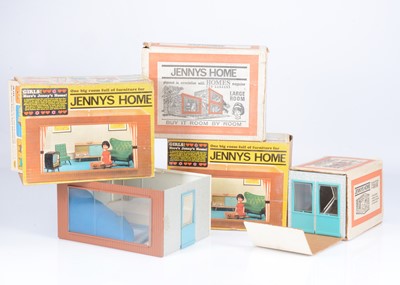 Lot 478 - Four Tri-ang  Jennys Home rooms