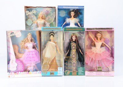 Lot 508 - Six Mattel Barbie Collectors dolls