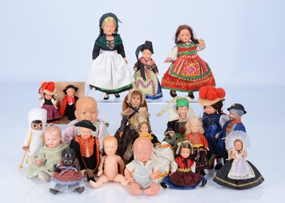 Lot 525 - A selection of small celluloid dolls