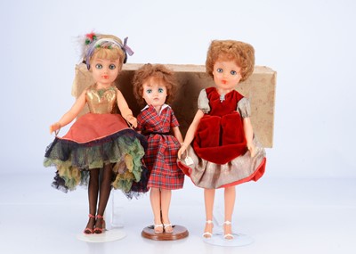 Lot 527 - Three 1950/60s vinyl /hard plastic dolls