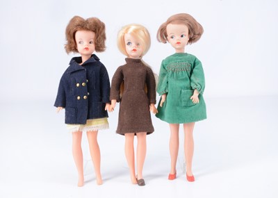 Lot 573 - Three Pedigree Sindy  dolls 1960s
