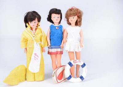 Lot 591 - Three Sindy dolls circa 1965