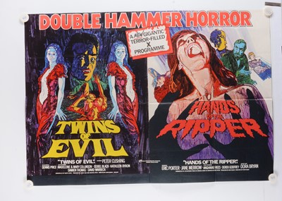 Lot 406 - Twins Of Evil / Hands Of The Ripper UK Quad Poster