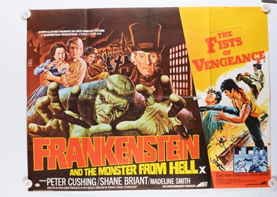 Lot 407 - Frankenstein and the Monster From Hell / Fists of Vengeance Quad Poster