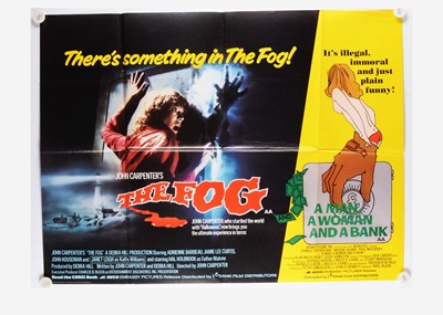 Lot 419 - The Fog / A Man A Woman and A Bank Quad Poster
