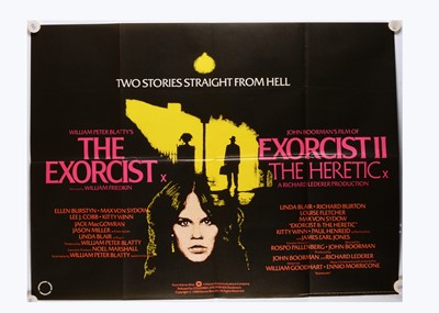 Lot 422 - The Exorcist / Exorcist II The Heretic UK Quad Poster