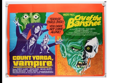 Lot 425 - Count Yorga Vampire / Cry Of The Banshee UK Quad Poster