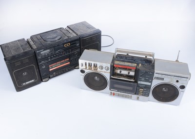 Lot 536 - Sharp / Hitachi Boomboxes