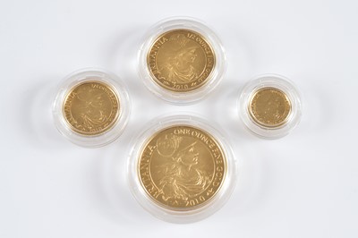 Lot 10 - A modern Royal Mint UK Gold Proof Britannia Collection four coin set
