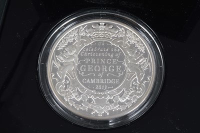 Lot 34 - A modern Royal Mint The Christening of HRH Prince George UK Five-Ounce Silver Proof £10 Coin
