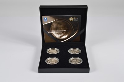 Lot 38 - A modern Royal Mint Classic British Motorcars £5 silver proof Four Coin Collection