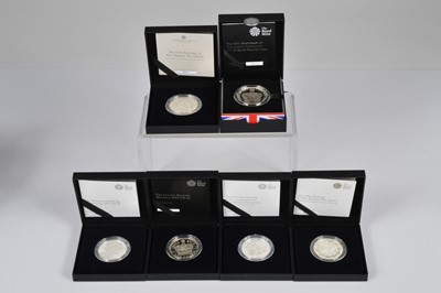Lot 64 - Six modern Royal Mint Commemorative Silver Proof Coins