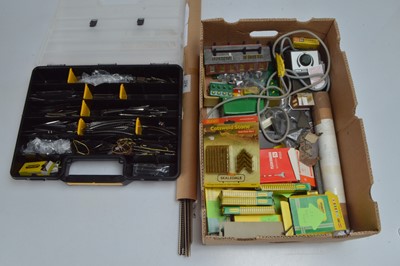Lot 11 - Minitrix N gauge track with buildings and accessories (qty in 1 box)