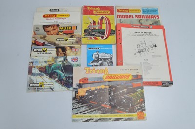 Lot 24 - Tri-ang Wrenn Faller Railway catalogues and service sheets (59)