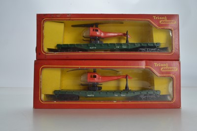 Lot 62 - Tri-ang Battlespace Helicopter cars 00 gauge  (2)