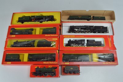Lot 74 - Hornby Tri-ang Steam Locomotives and tenders 00 gauge (9)