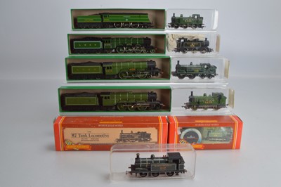 Lot 87 - Hornby Steam Locomotives 00 gauge in LNER and SR liveries (11)