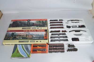 Lot 123 - Hornby Steam train sets with extra Locomotives and coaches (9)