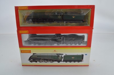 Lot 132 - Hornby (China) boxed 00 Gauge BR green Class A4 Steam Locomotives and Tenders (3)