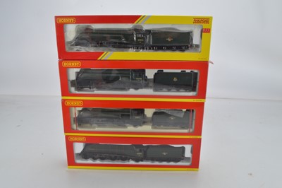 Lot 133 - Hornby (China) boxed 00 Gauge BR green Class A4 Steam Locomotives and Tenders (4)
