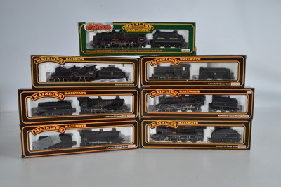 Lot 143 - Mainline Steam Locomotives  in original boxes all in BR black liveries 00 gauge (7)
