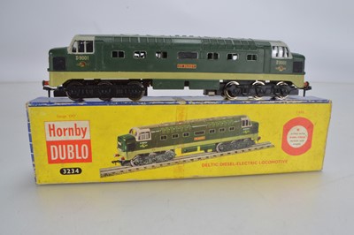 Lot 177 - Hornby-Dublo 00 Gauge 3-Rail Late issue boxed 3234 BR two tone green D9001 'St Paddy' Deltic Diesel Electric Locomotive