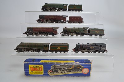 Lot 181 - Hornby-Dublo 00 Gauge 3-Rail Steam Locomotives and Tenders and Tank Engine and one empty box (11 including Tenders)