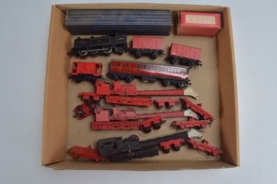 Lot 191 - Hornby-Dublo 00 Gauge 2-Rail unboxed Breakdown Cranes with Locomotives Packing Vans and other Rolling Stock (17 including Match trucks)