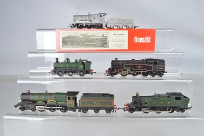 Lot 213 - Hornby-Dublo 00 Gauge unboxed 2-Rail BR Castle and 2-6-4 Tank Locomotive and GWR Graham Farish Prairie and Eames Pannier tank and part complete Wills Collett kit (5)