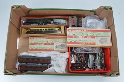 Lot 252 - 00 Gauge Kitbuilt Locomotives and coaches unmade kits and various spares including chassis and Motors (qty)