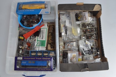 Lot 312 - 00 gauge Locomotive components spares and accessories (large qty in 2 boxes)