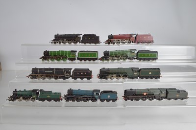 Lot 314 - Hornby and other 00 gauge Steam Locomotives and tenders all having been modified or altered (9)