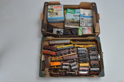 Lot 320 - Hornby freight wagons 00 gauge with Hammant controller and magazines ( qty in 2 boxes)