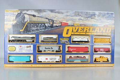 Lot 424 - American HO Gauge Bachmann Overland Steam Freight Train Set