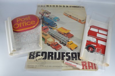 Lot 430 - A Post Office shop sign with three collector's posters (6)
