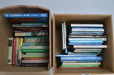 Lot 436 - Hardback Railway Album books with a Scottish theme together with Railway Biography and similar volumes (48)